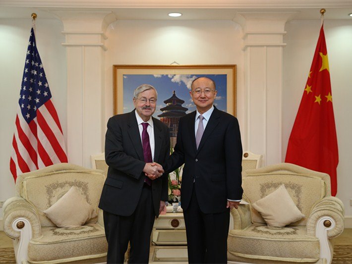 支树平局长会见美国驻华大使布兰斯塔德先生